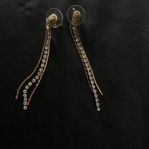 Glamorous Gold and Silver Dangle Earrings